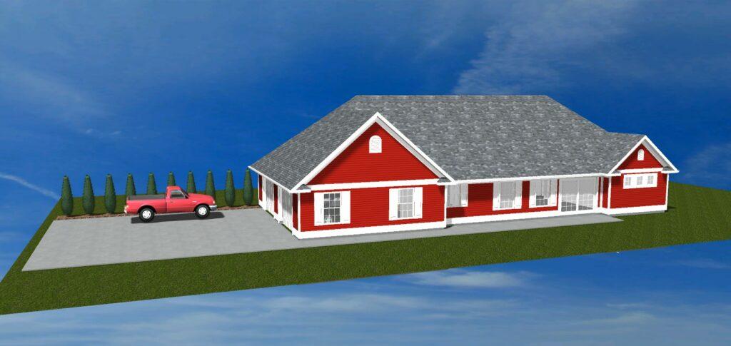 Foofline and Exterior Color Variation Study for Single-Family Home Design 4 Beauchemin Designs - Roof Changes Design Project