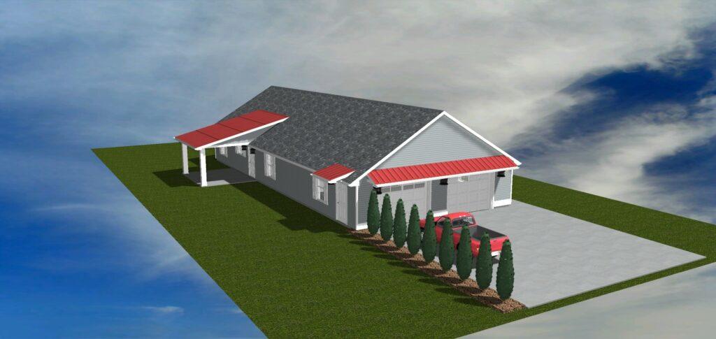 Foofline and Exterior Color Variation Study for Single-Family Home Design 2 Beauchemin Designs - Roof Changes Design Project