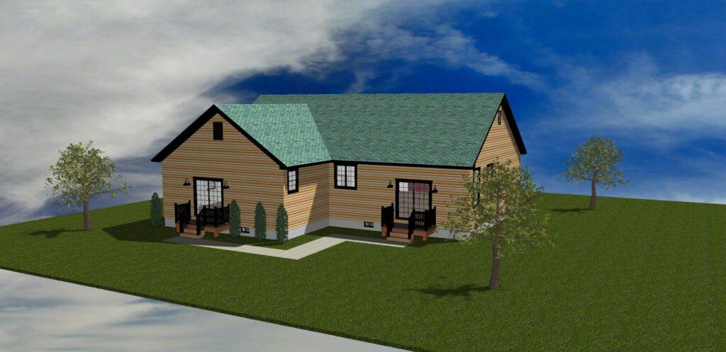 Country Log Home in Rehoboth, Massachusetts 2 One-Level Country Log Home in Rehoboth, MA