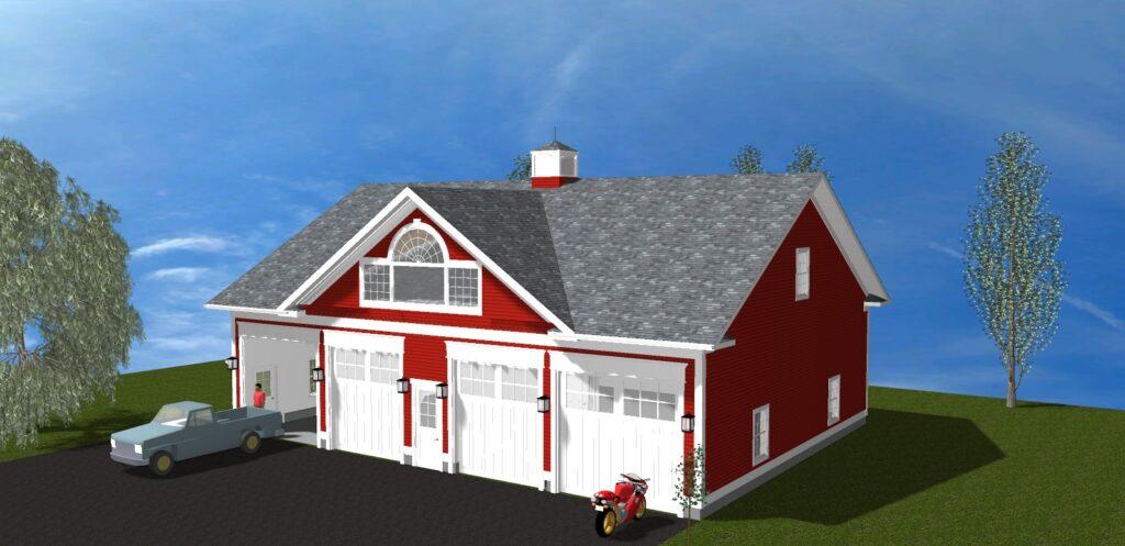 Farmhouse Style Oversized Garage in North Smithfield, Rhode Island 1 Farmhouse-Style Oversized Garage in North Smithfield, RI