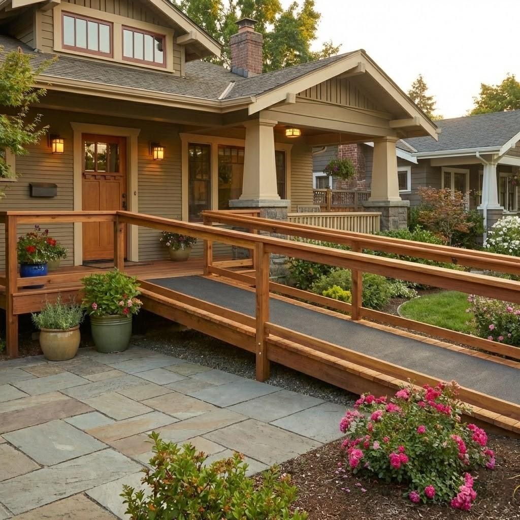 aging in place home-entry ramp for easy accessibility aging in place home-entry ramp for easy accessibility in a new england home