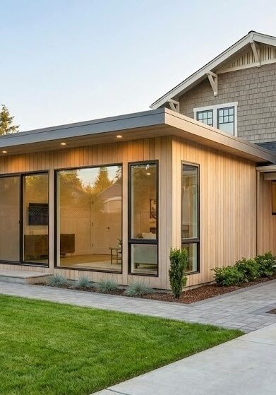 Attached Modern ADU in New England. Rhode Island ADU
