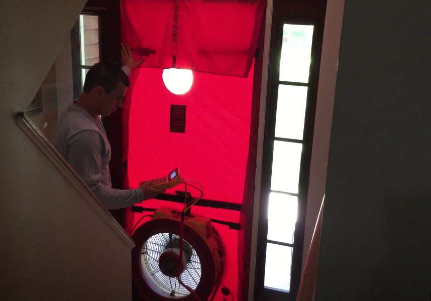 blower door testing in MA & RI
